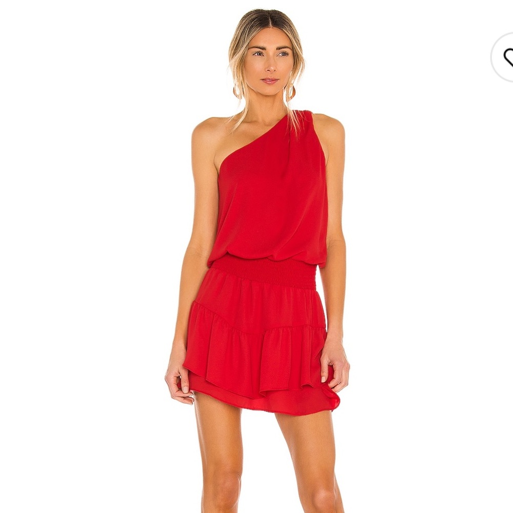 One Shoulder Ruffle Mini